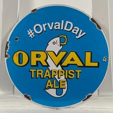 Plaque émaillée Orval - Ø 30 cm (11,8") - Belle décoration pub restaurant...