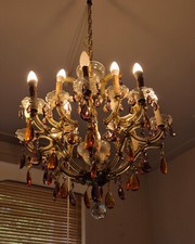 Superbe lustre ancien à pampilles- Style baroque/rococo