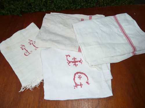 Lot torchons ancien - 4,