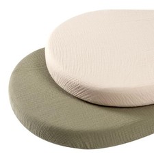 2 Pièces Drap Cododo pour Bébé Housse 40x80, 100 Coton Drap Nacelle, Couffin,...