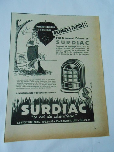 Publicité 1955 surdiac - publicité,
