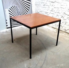 SQUARE FLORENCE KNOLL T-angle DINING TABLE A MANGER TISCH DE COENE BELGIUM 1950s