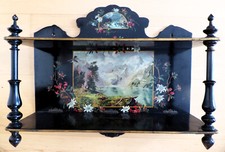 Etagere ancienne en bois noir