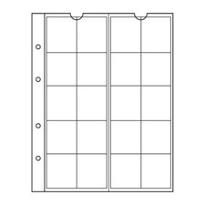 Feuilles Numis 34 pour ranger 20 monnaies de collection.
