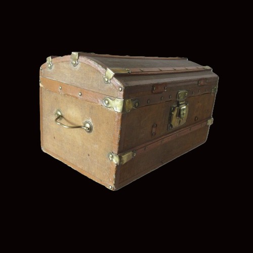 Ancienne malle bombée - ancienne, pour