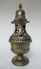  3-ring cast brass censer, without chains, screw base, 19th century 