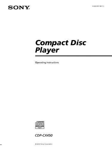 Sony cdp cx450 player - cd,