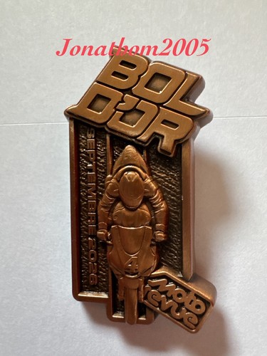 Broche medaille moto bol - moto, d'or