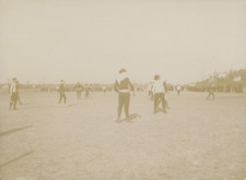 Football match, players on the field, ca.1900, vintage citrate print vintage