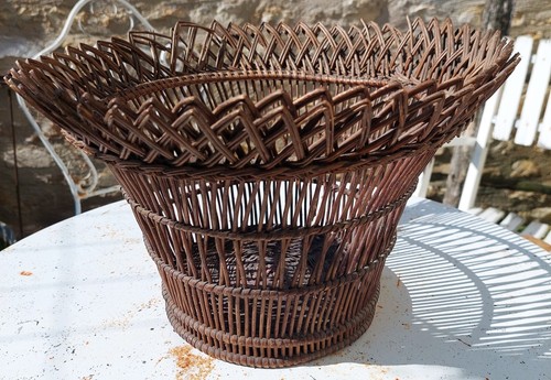 Corbeille vintage osier cm - osier, 23