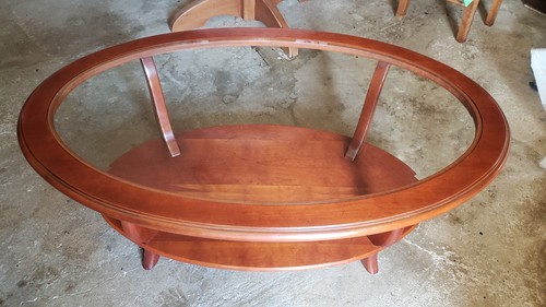 Table basse salon - de, merisier