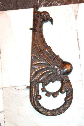 Fronton bois tête aigle en - bois,