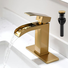 Waterfall Bathroom Faucet Gold