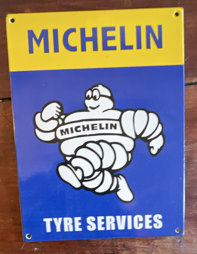 Michelin plaque émaillée - plaque,