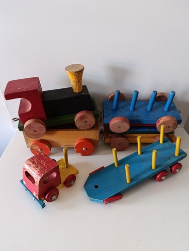 Lot jouets anciens bois - lot,