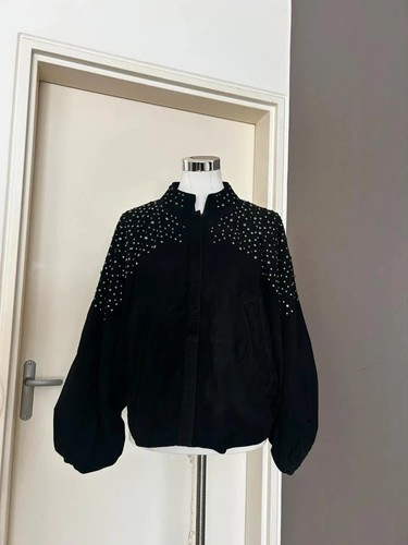 Veste oversize daim - en, cuir