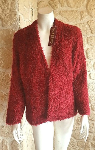 Gilet maille bordeaux neuf