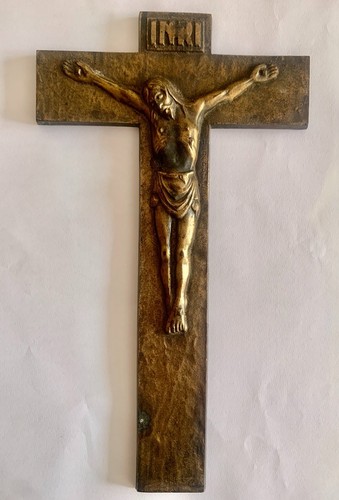 Crucifix christ bronze - crucifix,