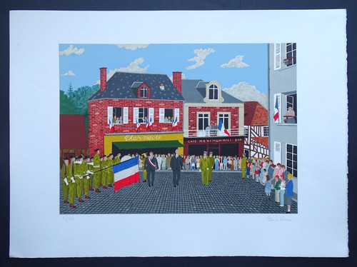 Art naïf lithographie - art,