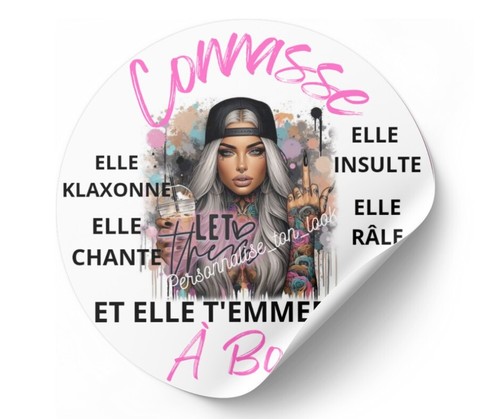 Stickers pour voiture - stickers, connasse