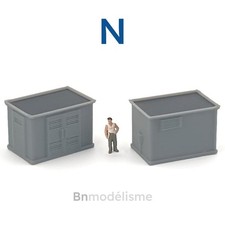 N 1/160 Lot 2 Postes Electriques, Train Miniature Passage à Niveau 1:160