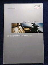 Audi Exclusive A4 Cabriolet Convertible Brochure 9.2003