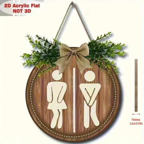 Panneau logo vintage - , toilette
