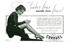 Antique 1936 Cornuel Stockings Plasal Magazine Advertising