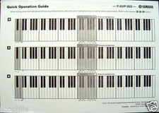 Yamaha P-85 P-85S Digital Piano Original Quick Operation Guide Info Sheet