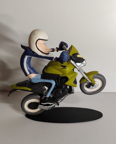 Figurine moto résine joe - figurine,