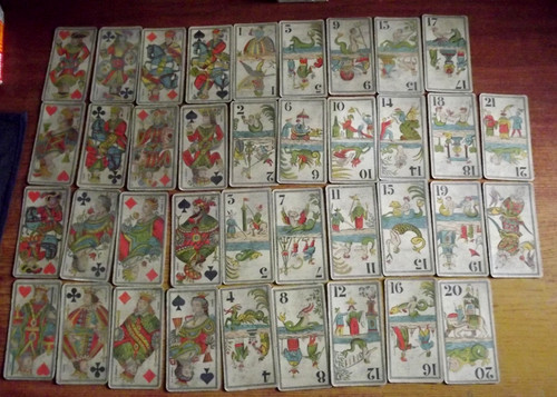 Ancien tarot chinois grimaud - tarot,