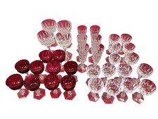 SERVICE DE VERRES. LOT DE 24 VERRES. VAL SAINT-LAMBERT. FRANCE. XXE SIÈCLE.