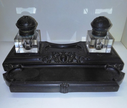 Double encrier bureau - encrier, de