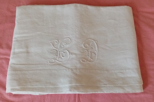 Drap ancien monogrammé - , ld