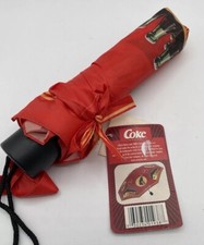 NEW Vintage Coca-Cola Micro Folding Umbrella Drink Coke Design