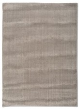 Tapis neuf fait main en laine et siik couleur gris classique/gris argenté R