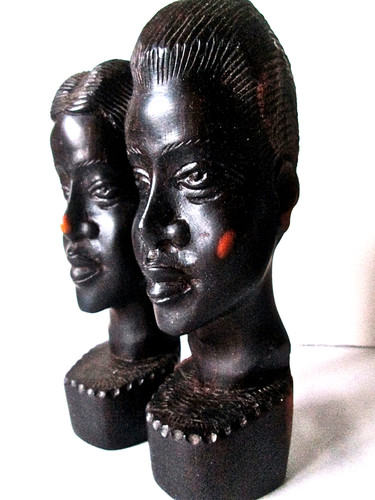 Lot statuette ebene homme - lot,