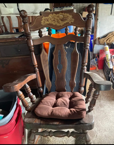 Vintage wooden adult rocking - vintage,