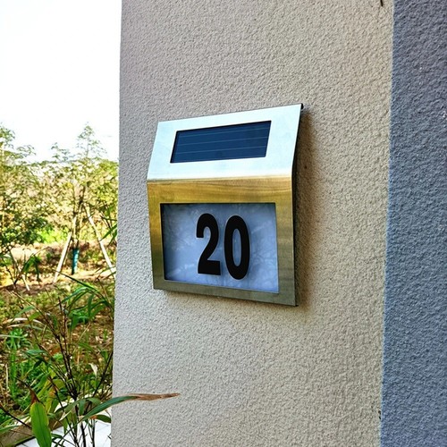 Numéro maison solaire - numéro, de