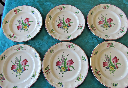 Assiettes plates faïence - plates, en