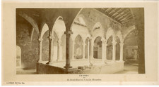 Courret. France, Cannes, Ile Saint Honorat, l&#039;old monastery vintage alb