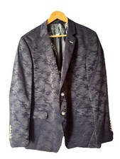 Maceoo Men’s Socrate Blazer, Blue Camo, Size 42/3, Worn Once 