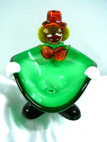 Murano clown cendrier - clown,