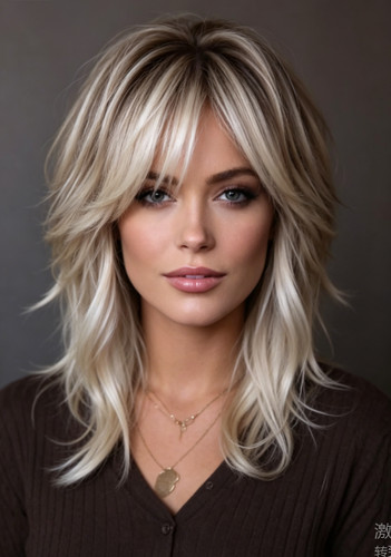 Ombre white blonde - blonde, brown