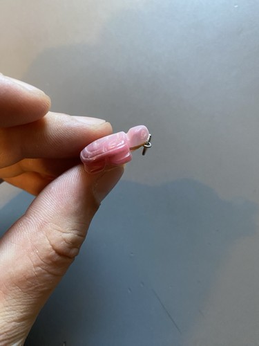 Pendentif nacre pierre rose - ou,