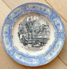 Assiette parlante en faïence