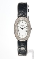 Longines White Gold Diamonds 20mm Baignoire Ladies Watch 18K Quartz Prestige FS