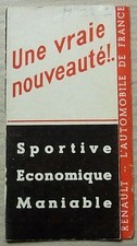 RENAULT CELTAQUATRE Car Sales Brochure 1935 FRENCH TEXT #VT 247 8411R