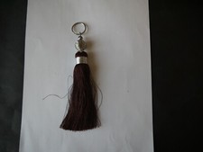PORTE CLÉ PASSEMENTERIE MAROCAINE TASSEL GLAND ARGENTE MAUVE