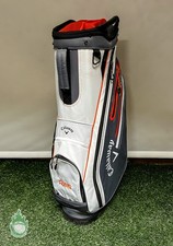 Used 2023 Callaway CHEV 14 Way Golf Cart Carry Bag Grey/White/Orange